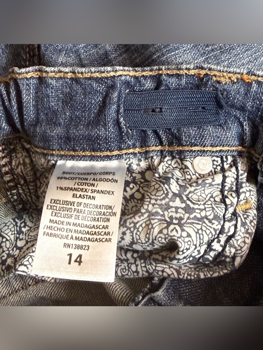 Cody James Boys Bootcut Denim Jeans Adjustable size 14 RN138823 - Picture 4 of 4